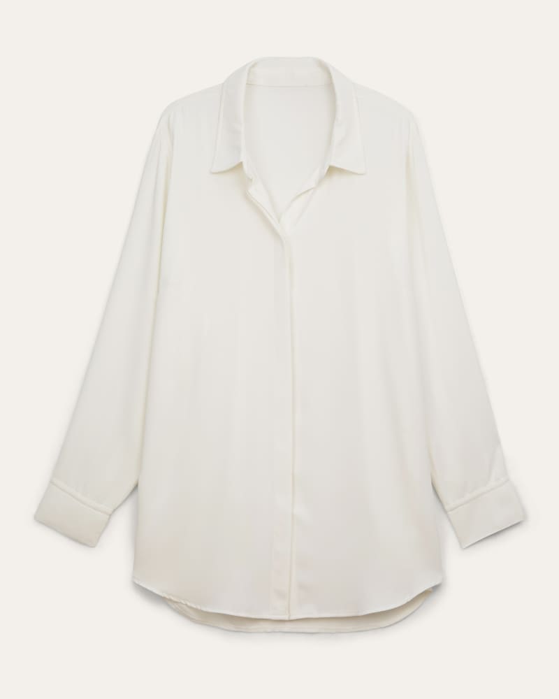 Front of plus size Ausha Tailored Georgette Blouse by T Tahari | Dia&Co | dia_product_style_image_id:197275